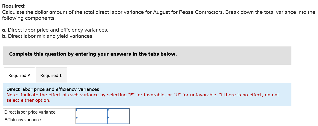 Solved Problem 17-58 (Static) Labor Mix and Yield Variances | Chegg.com