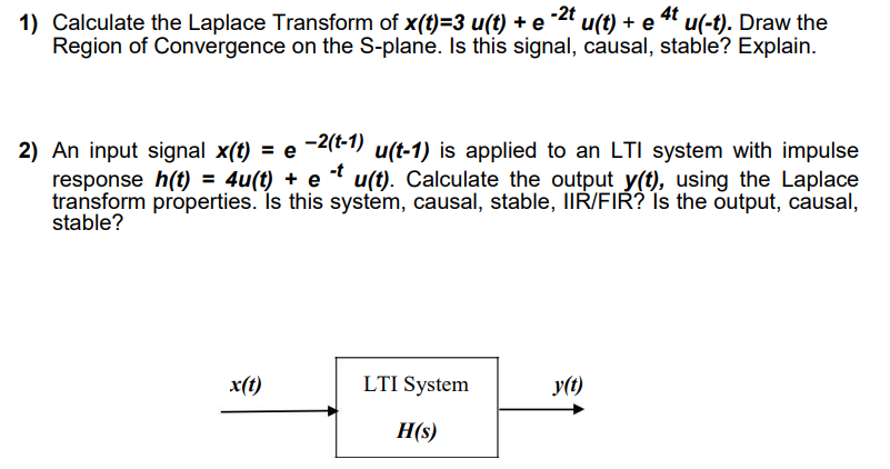 Solved Could you please solve the questions below. I need | Chegg.com