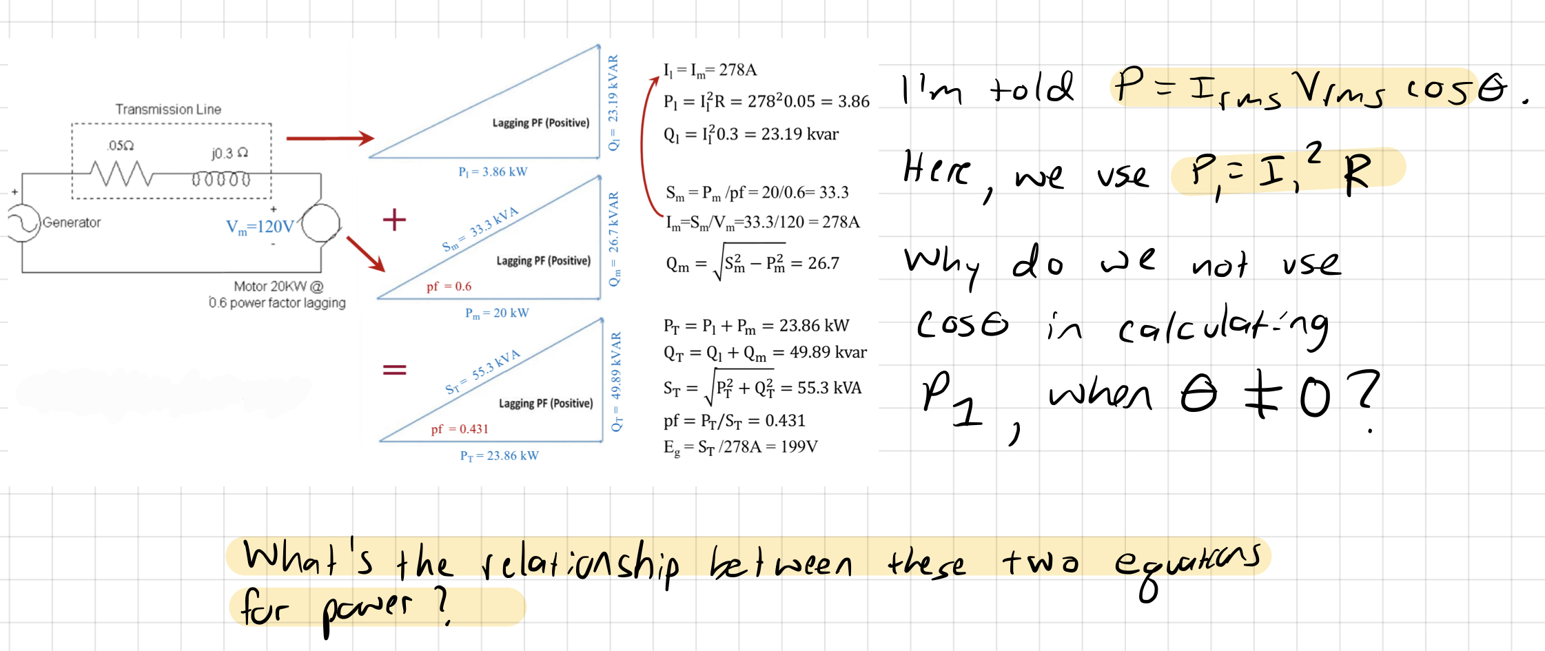 Solved What Is The Relationship Between These Two Power | Chegg.com