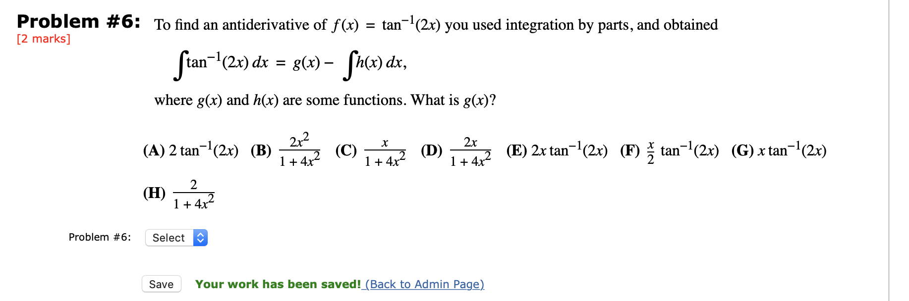 Problem 6 To Find An Antiderivative Of F X Chegg Com