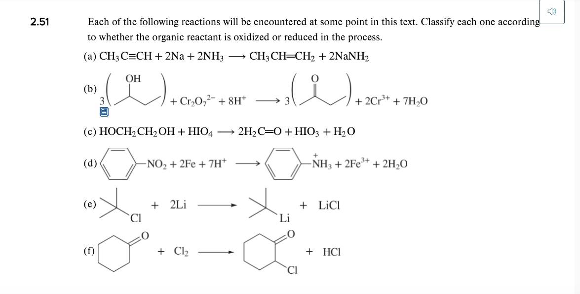 Solved 1) 2.51 Each Of The Following Reactions Will Be 