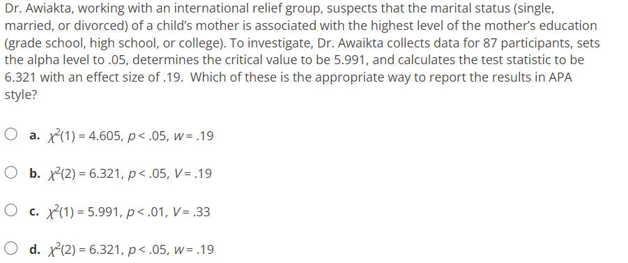 Solved Dr. Awiakta, working with an international relief | Chegg.com