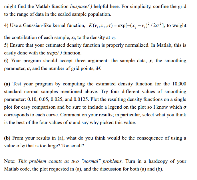 Solved 4 Write Matlab Codes To Compute The 1 D