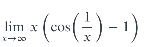 Solved lim x (cos(5) - 1) COS - х | Chegg.com