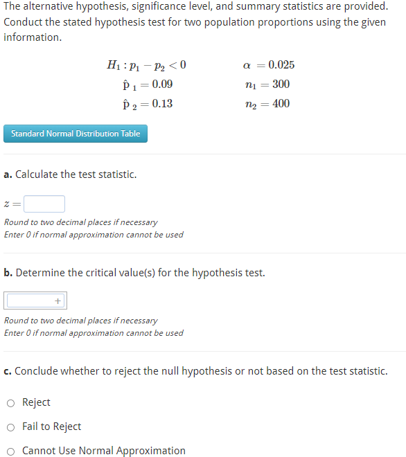 Solved The alternative hypothesis, significance level, and | Chegg.com