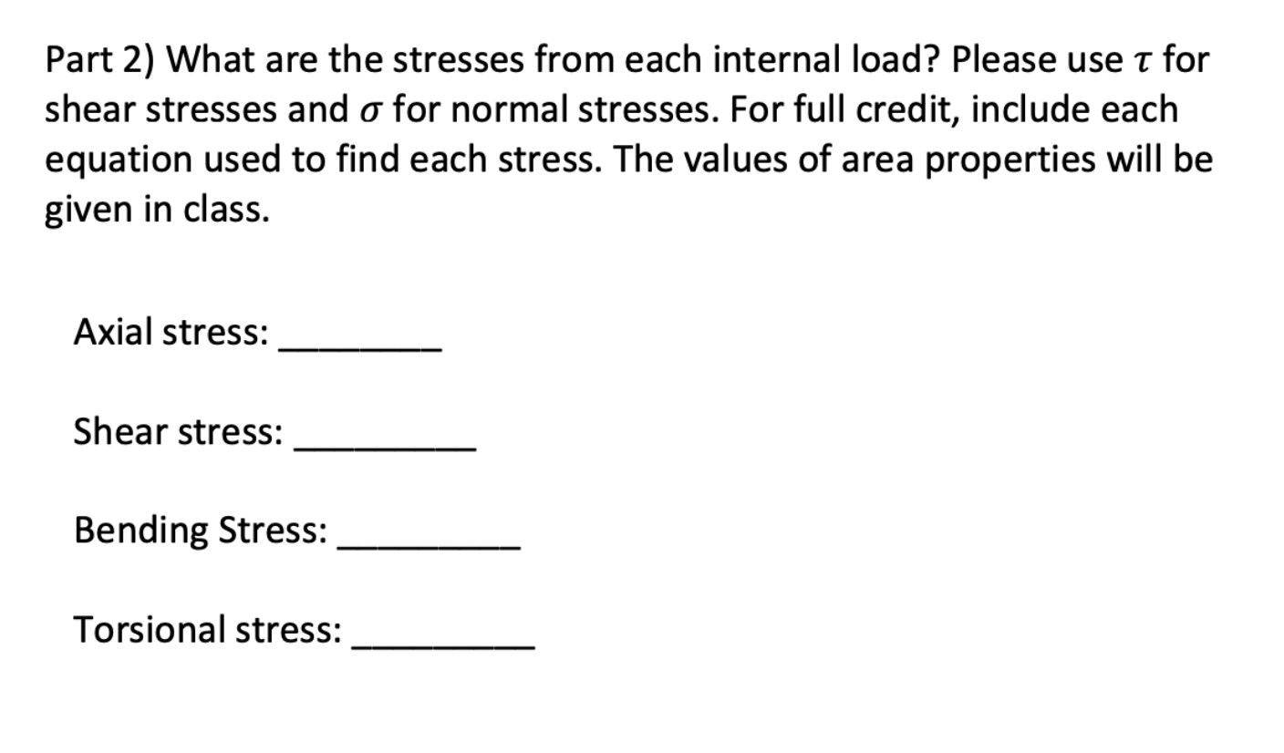 Solved Problem 1) Combined Loading = yl b = 1.3 ft a = 2 ft | Chegg.com