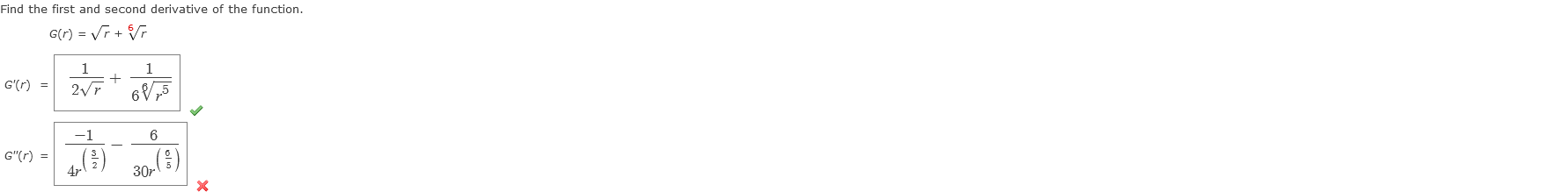 Solved Find the first and second derivative of the function. | Chegg.com