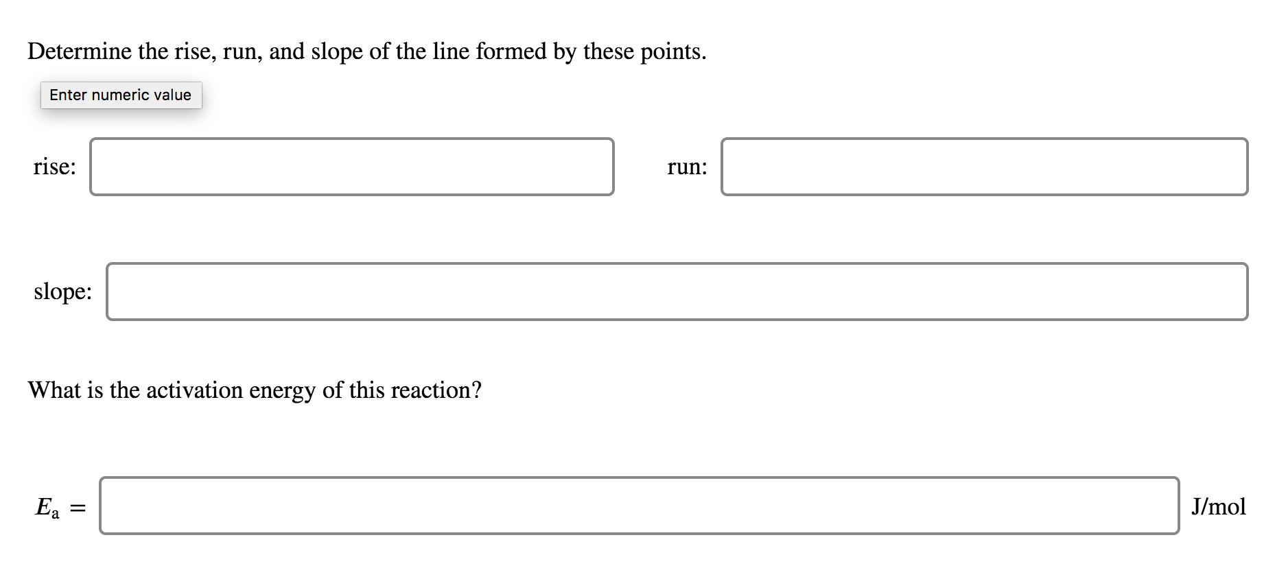 Solved Consider The Reaction Data. A Products T (K) K (s-1) | Chegg.com