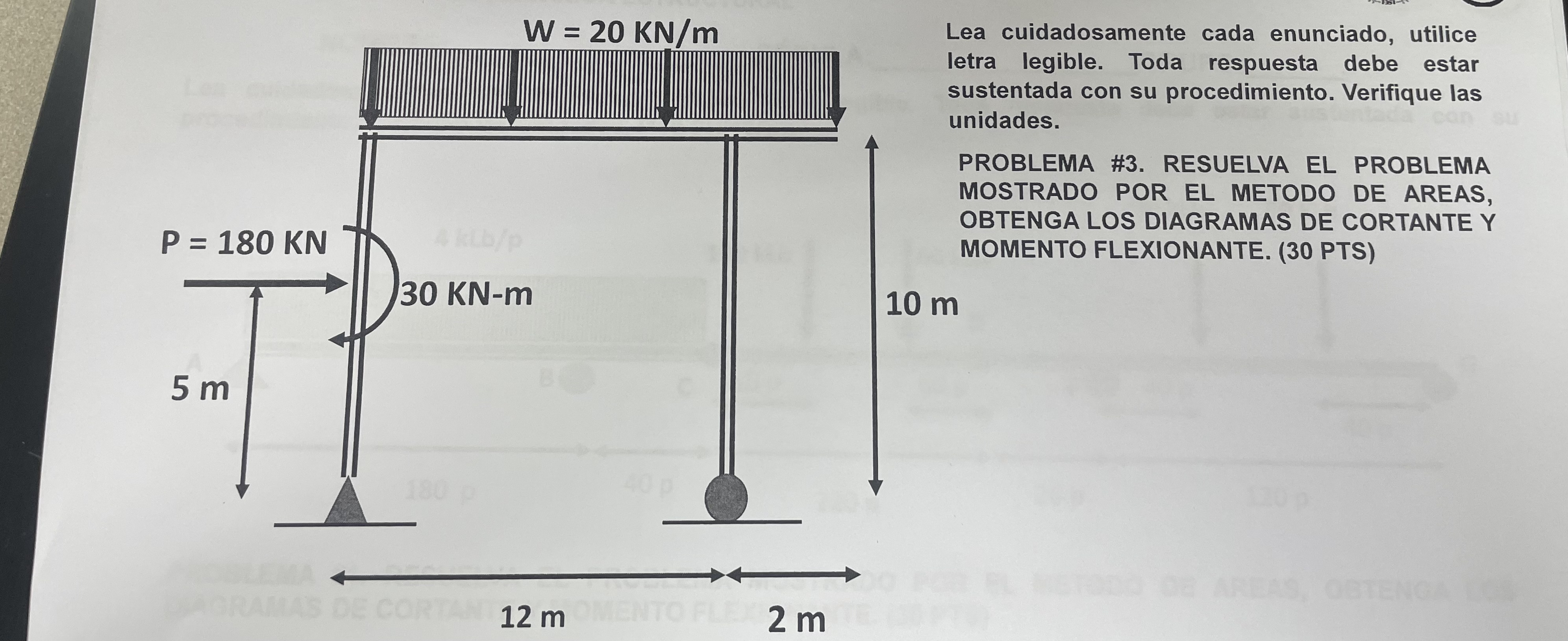 a cuidadosamente cada enunciado, utilice tra legible. Toda respuesta debe estar istentada con su procedimiento. Verifique las