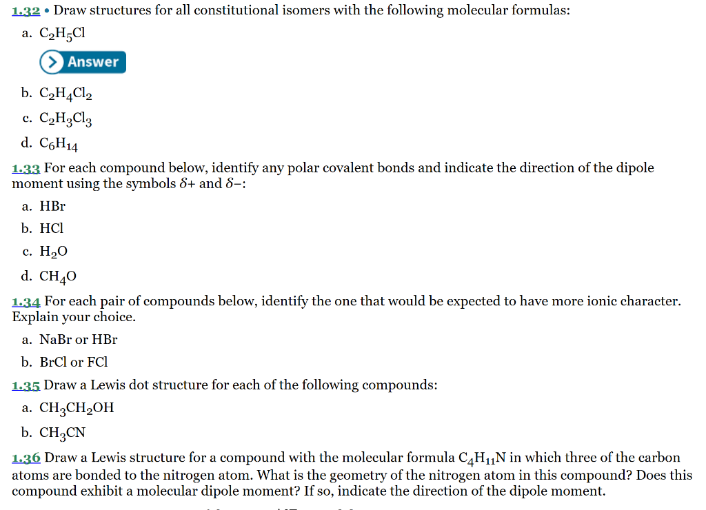 Solved 1 32 Draw Structures For All Constitutional Isomers