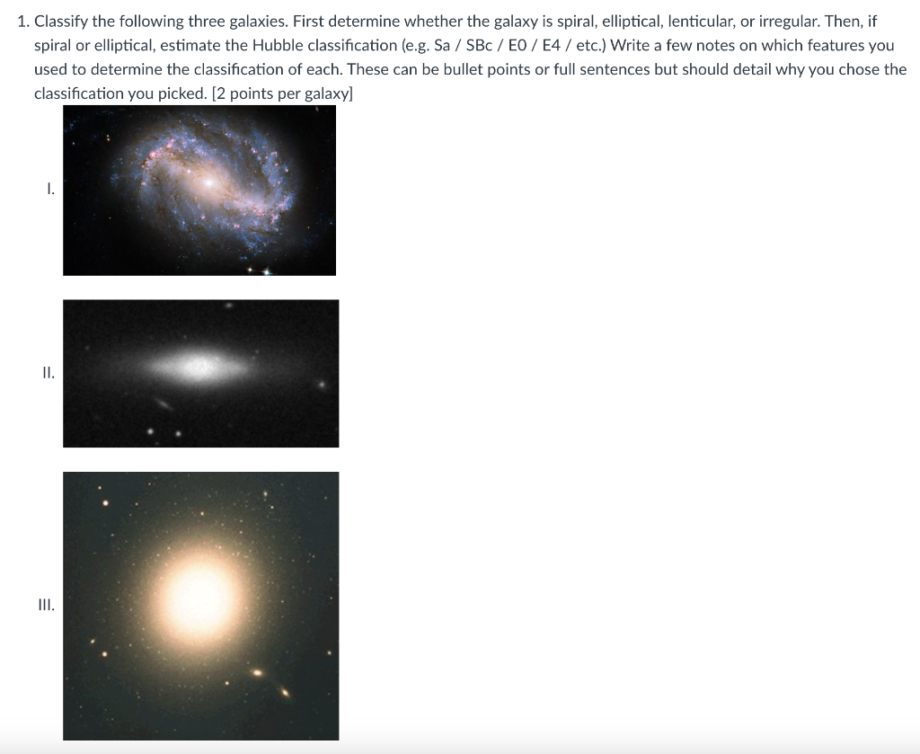 three galaxies