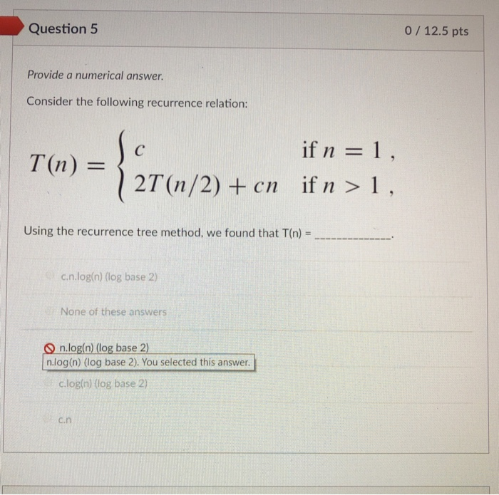 Solved t Question 4 0 12.5 pts Provide a numerical answer | Chegg.com