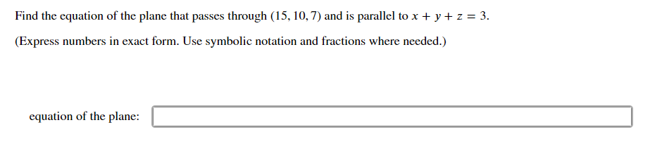 Solved Find The Equation Of The Plane That Passes Through | Chegg.com