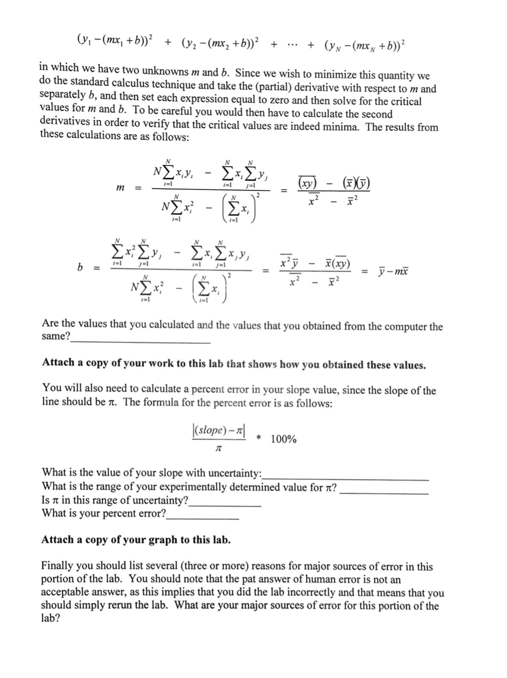 Phys 2425 Engineering Physics I Measurement Lab 