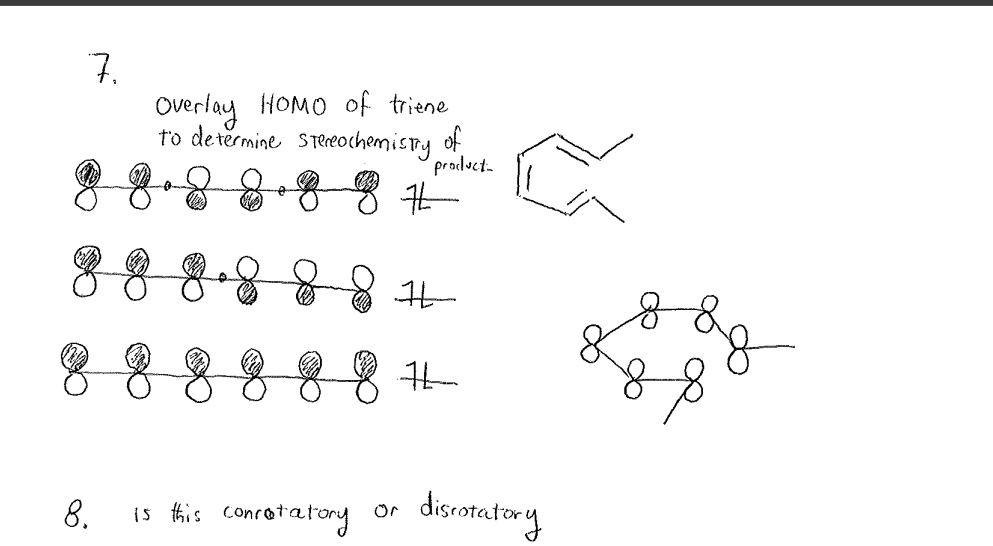 Solved 7. Overlay HOMO of triene to de términe | Chegg.com