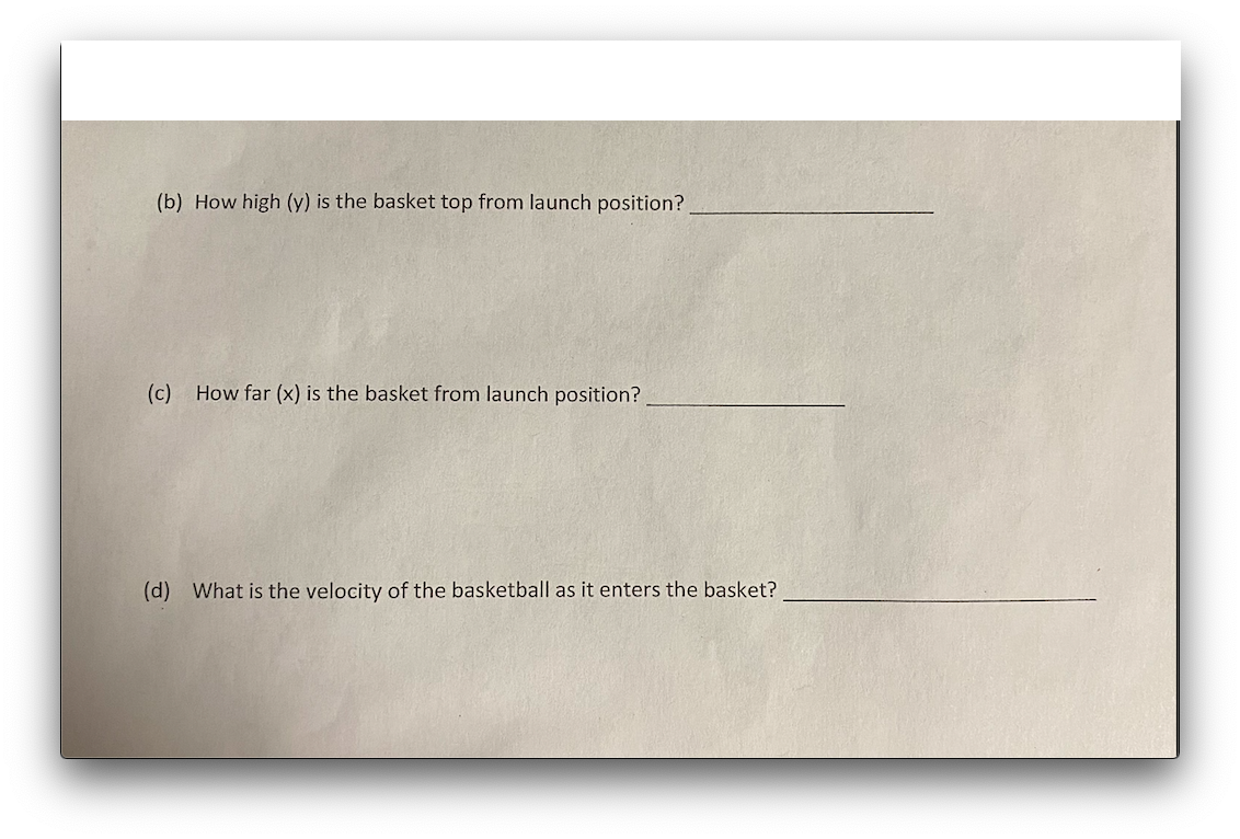 Solved Problem 2: A basketball is launched with an initial | Chegg.com
