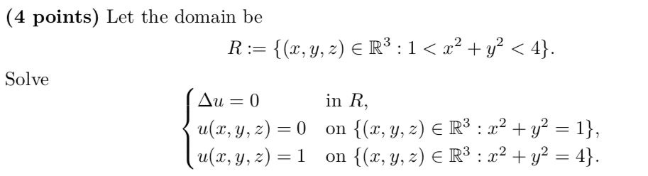 Solved (4 points) Let the domain be R := {(x,y,z) R3:1 | Chegg.com