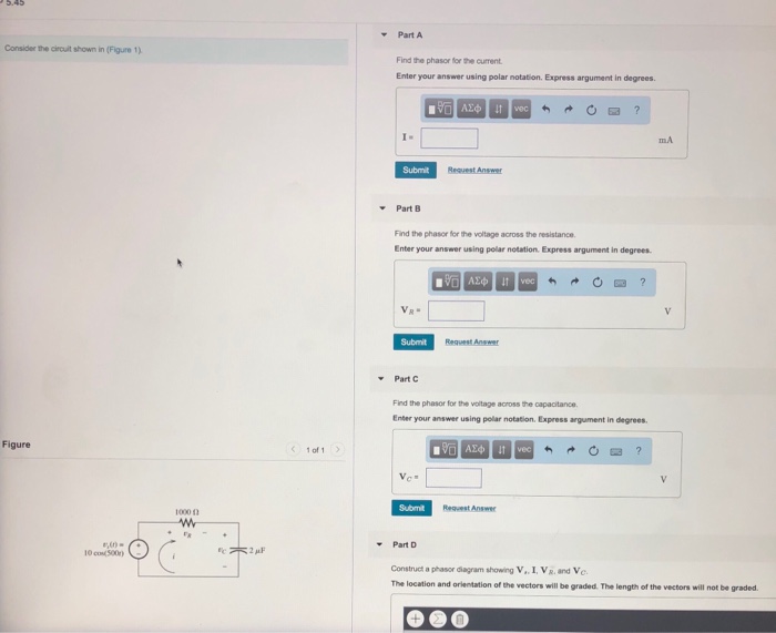 Solved ?PartA Consider the circuit shown in (Figure 1) Find | Chegg.com