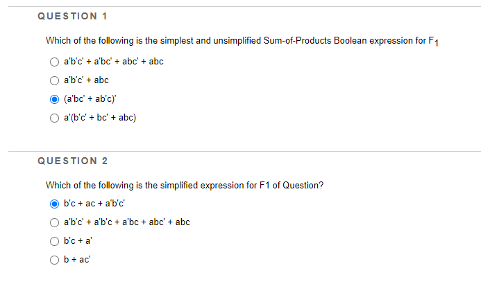 Solved QUESTION 1 Which Of The Following Is The Simplest And | Chegg.com