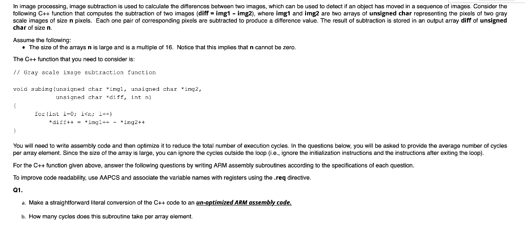 Solved In image processing, image subtraction is used to | Chegg.com