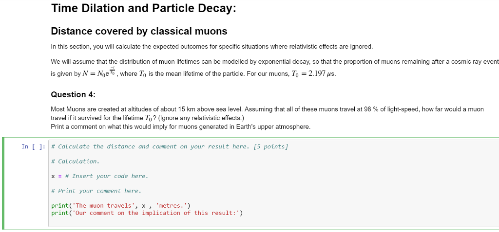 Solved Time Dilation and Particle Decay Distance covered by | Chegg.com