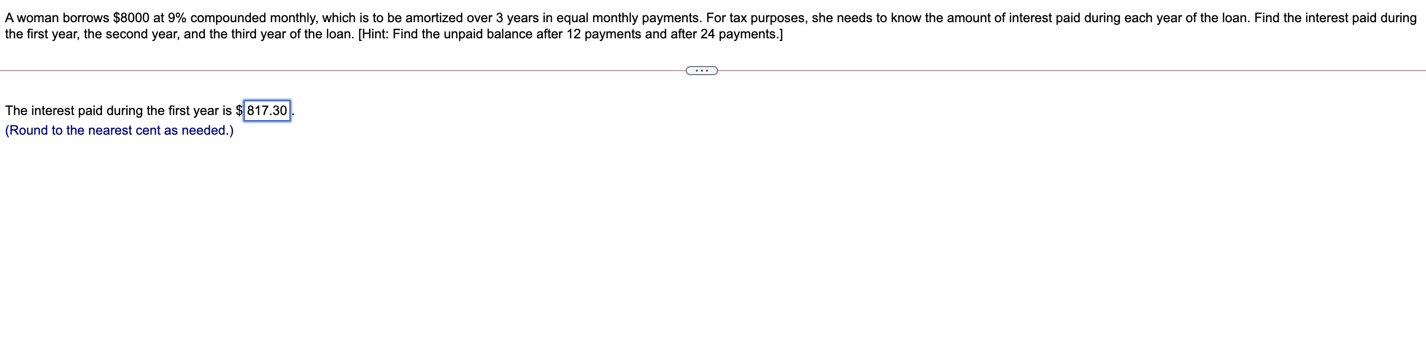 Solved A woman borrows $8000 at 9% compounded monthly, which | Chegg.com