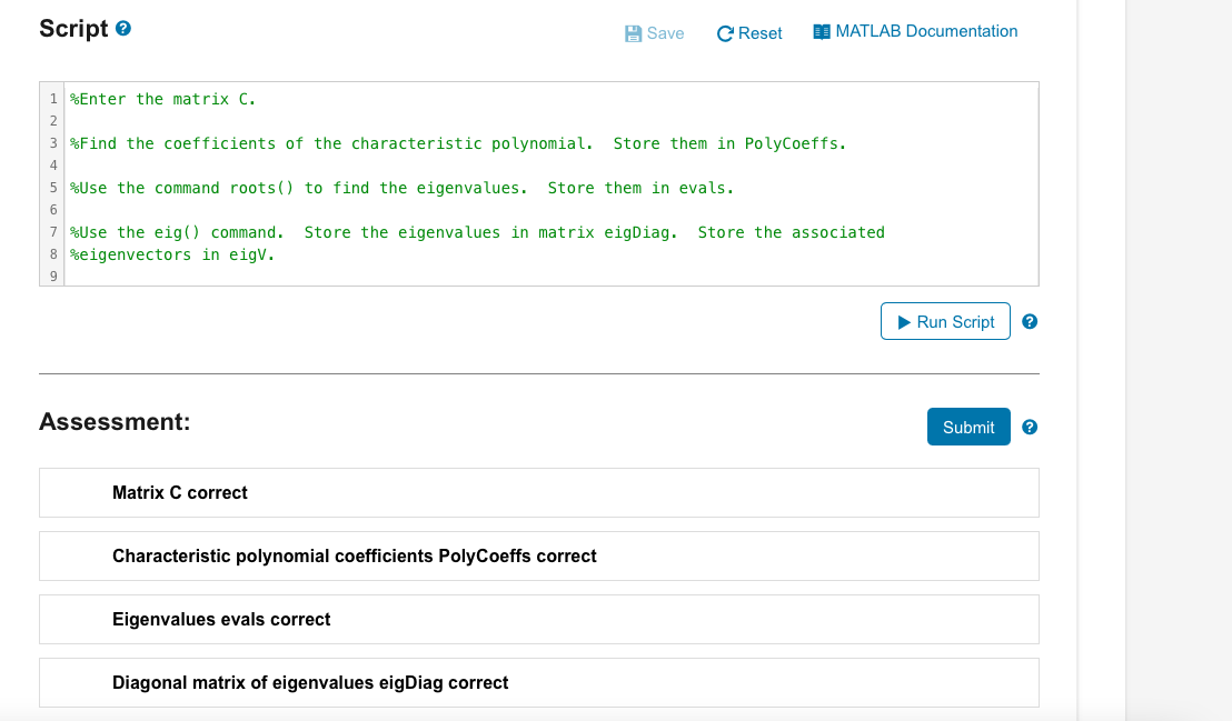 Solved %In this activity you will find the eigenvalues and