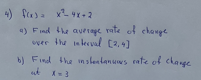 Solved Can someone help me out with the both parts of #4? | Chegg.com