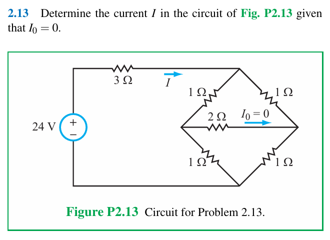 Solved Determine the current I in ﻿the circuit of ﻿Fig. | Chegg.com
