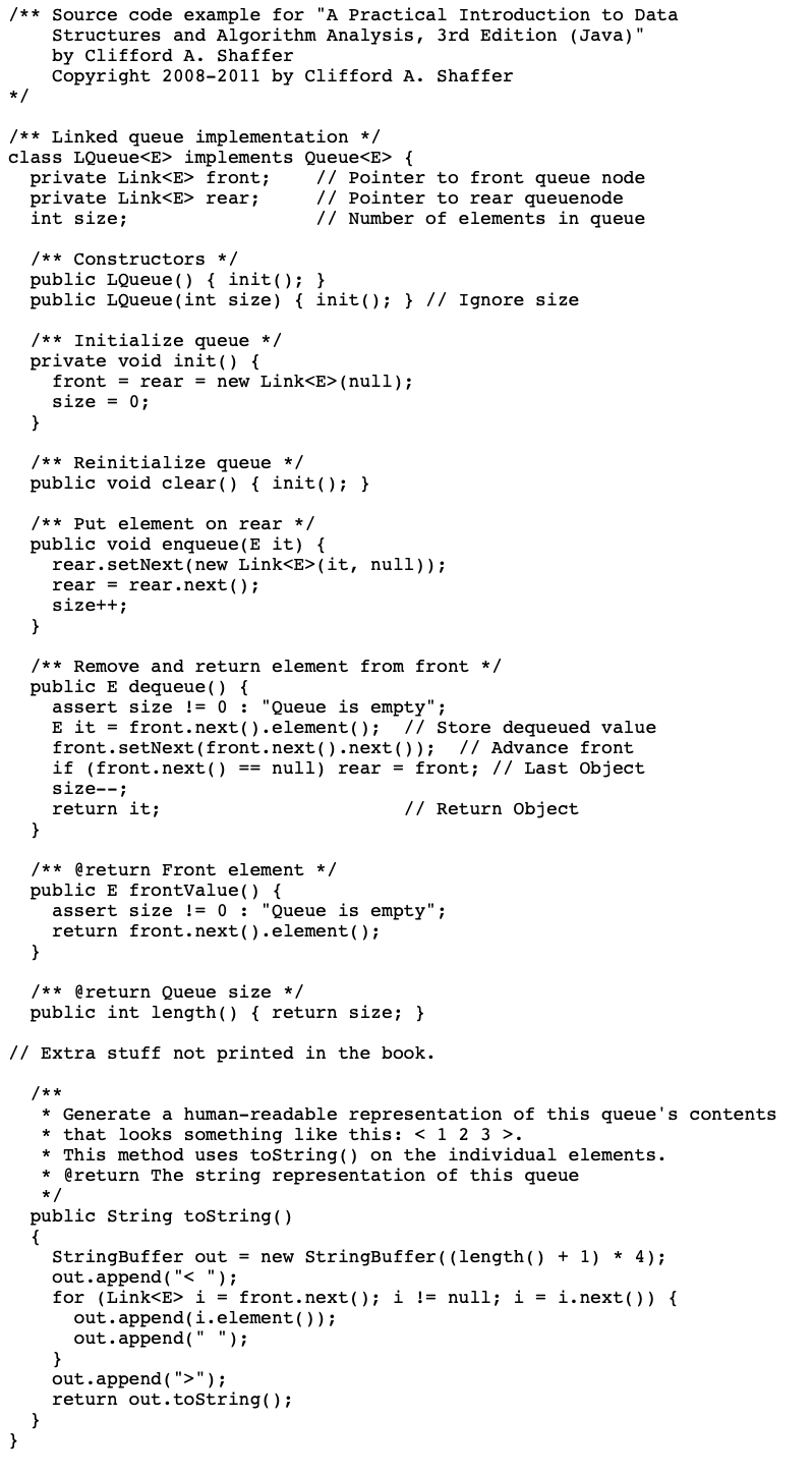 Solved I provide the 4 source code AStack.java, AQueue.java, | Chegg.com