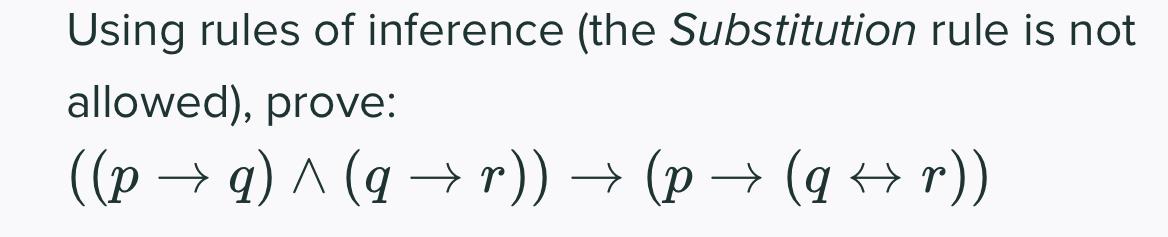 Solved Using the rules of inference table 1, prove the two | Chegg.com