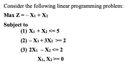 Solved Consider the following linear programming problem: | Chegg.com