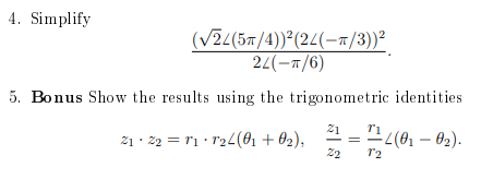 Solved 4. Simplify (V2_(5/4))?(24(-/3)) 24-7/6) 5. Bonus | Chegg.com