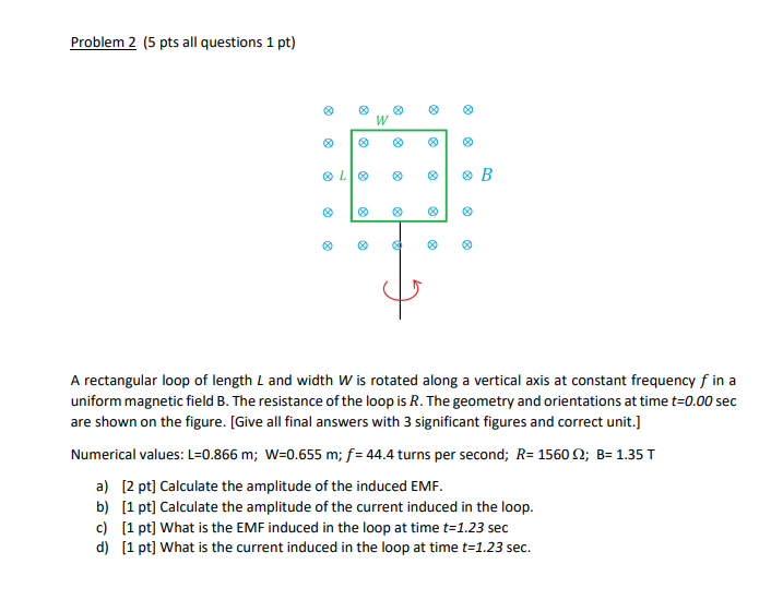 Solved Problem 2 (5 Pts All Questions 1pt ) A Rectangular | Chegg.com