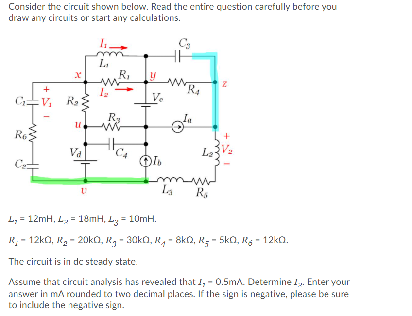 Solved Consider the circuit shown below. Read the entire | Chegg.com
