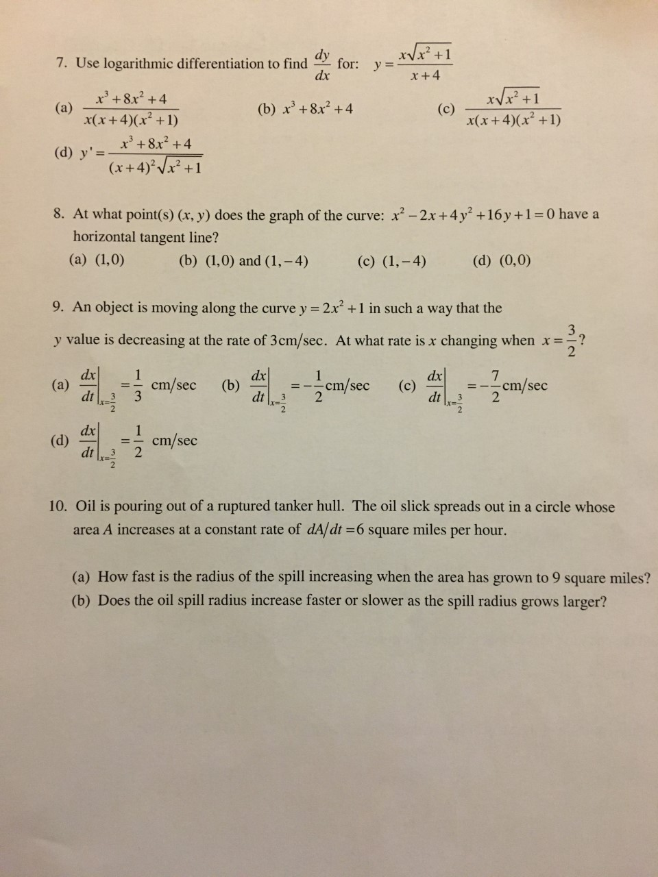 Solved Choose the single best answer for multiple choice | Chegg.com
