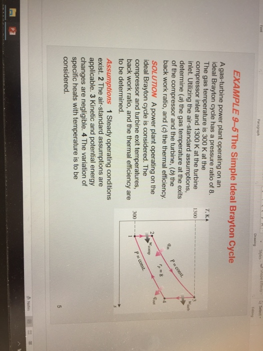 Solved EXAMPLE 9-5 The Simple Ideal Brayton Cycle A | Chegg.com