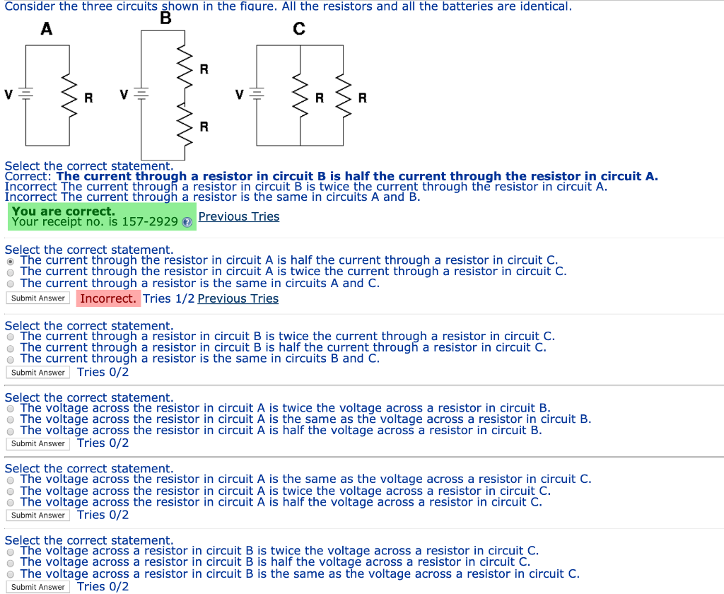 Solved Consider The Three Circuits Shown In The Figure. All | Chegg.com