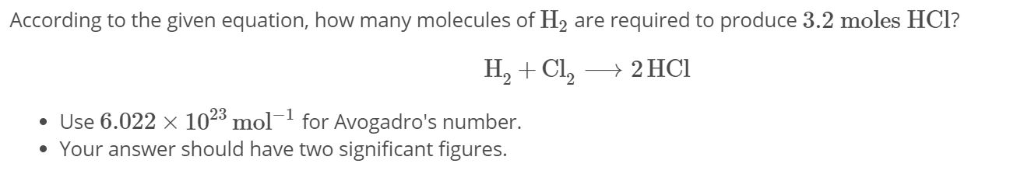 Solved According To The Given Equation, How Many Molecules 