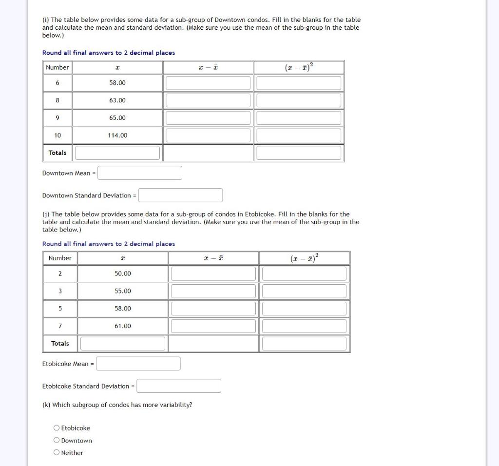 Solved (1) The table below provides some data for a | Chegg.com