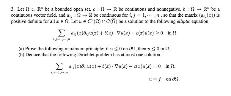 3 Letw Rnbe A Bounded Open Set C W Rbe Continuou Chegg Com