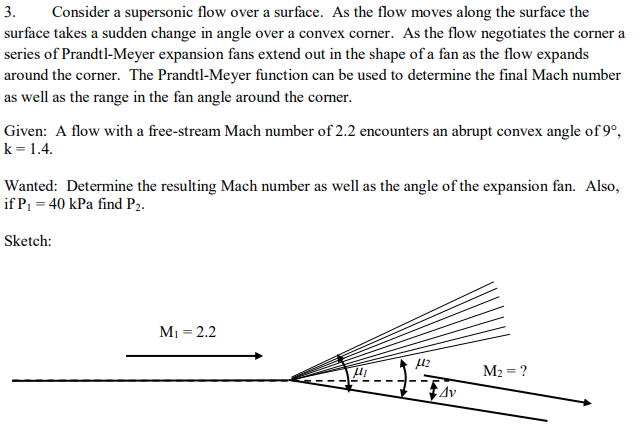 Solved 3. Consider a supersonic flow over a surface. As the | Chegg.com