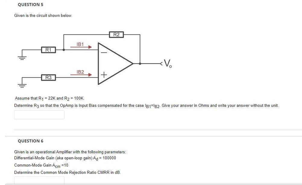 Solved QUESTION 4 Given is the circuit shown below. R2 IB1 | Chegg.com