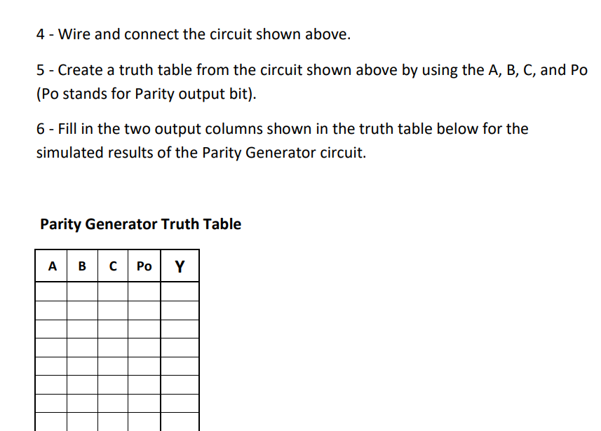 Solved The Odd Parity Generator logic diagram is shown in | Chegg.com