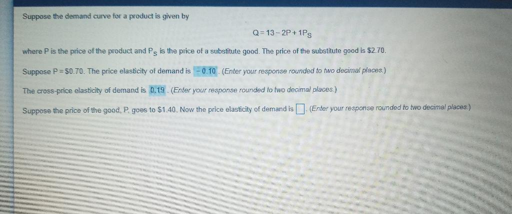 Solved Suppose the demand curve for a product is given by | Chegg.com