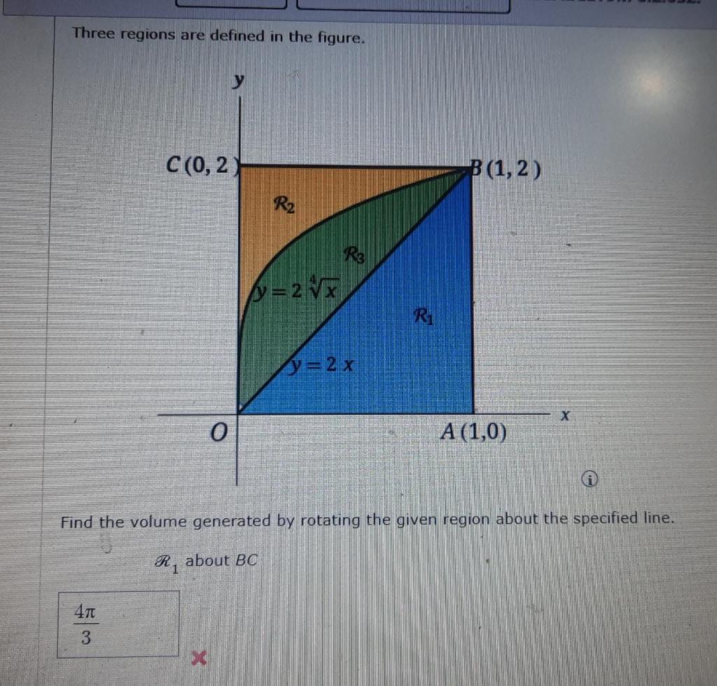 Solved Three Regions Are Defined In The Figure. Find The | Chegg.com