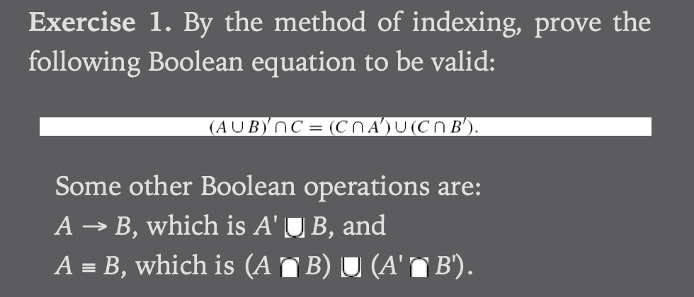 Solved Exercise 1. By the method of indexing, prove the | Chegg.com