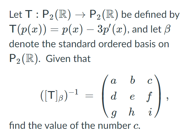 Solved Let T P2 R P2 R T P2 R P2 R Be Defined By T Chegg Com