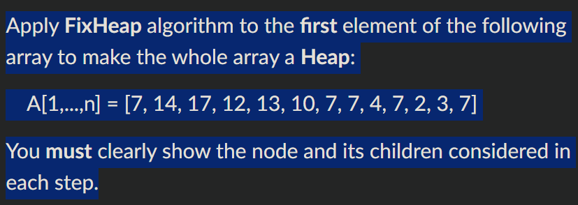 Solved Algorithms Question Hello, can you help me with this | Chegg.com