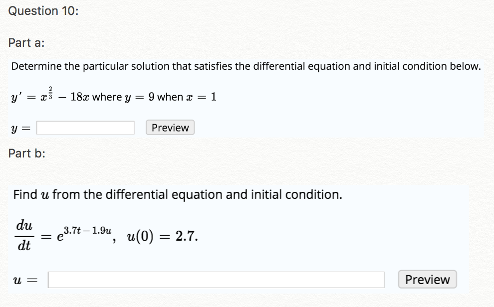 Solved Question 10: Part a: Determine the particular | Chegg.com